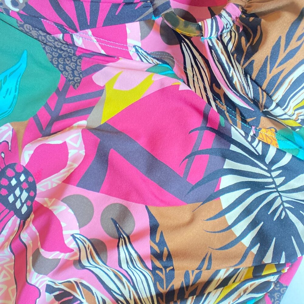 NWT Bleu Rod Beattie Women's Strapless Floral Print Bikini Top, Size 6 - Picture 7 of 9